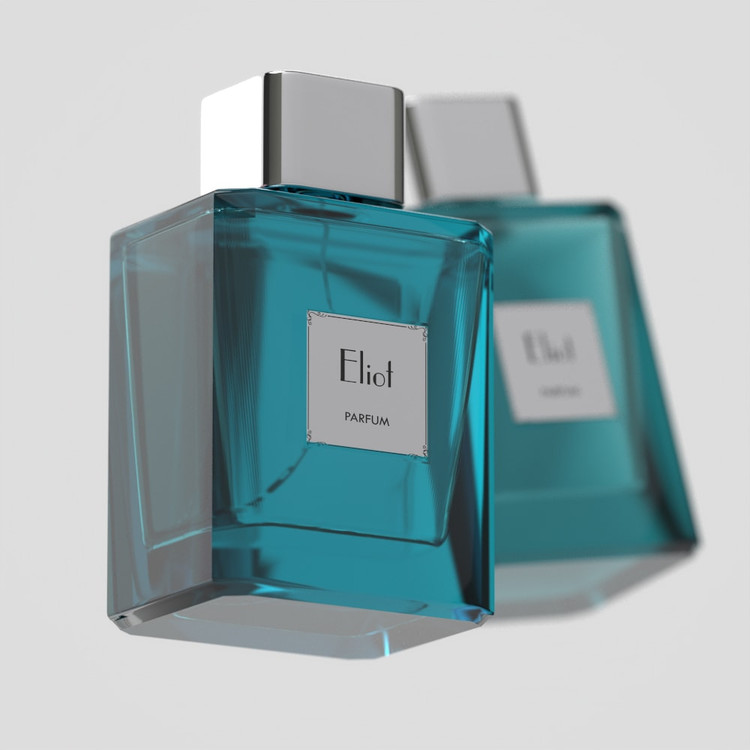 پرفیوم مردانه Elliot تراست مشابه عطر Dior Sauvage Elixir - جزئیات درب و اسپری عطر