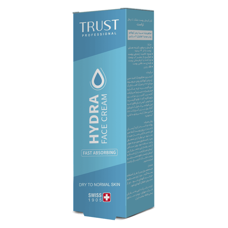 تصویر چهارم کرم آبرسان پوست خشک و نرمال تراست TRUST